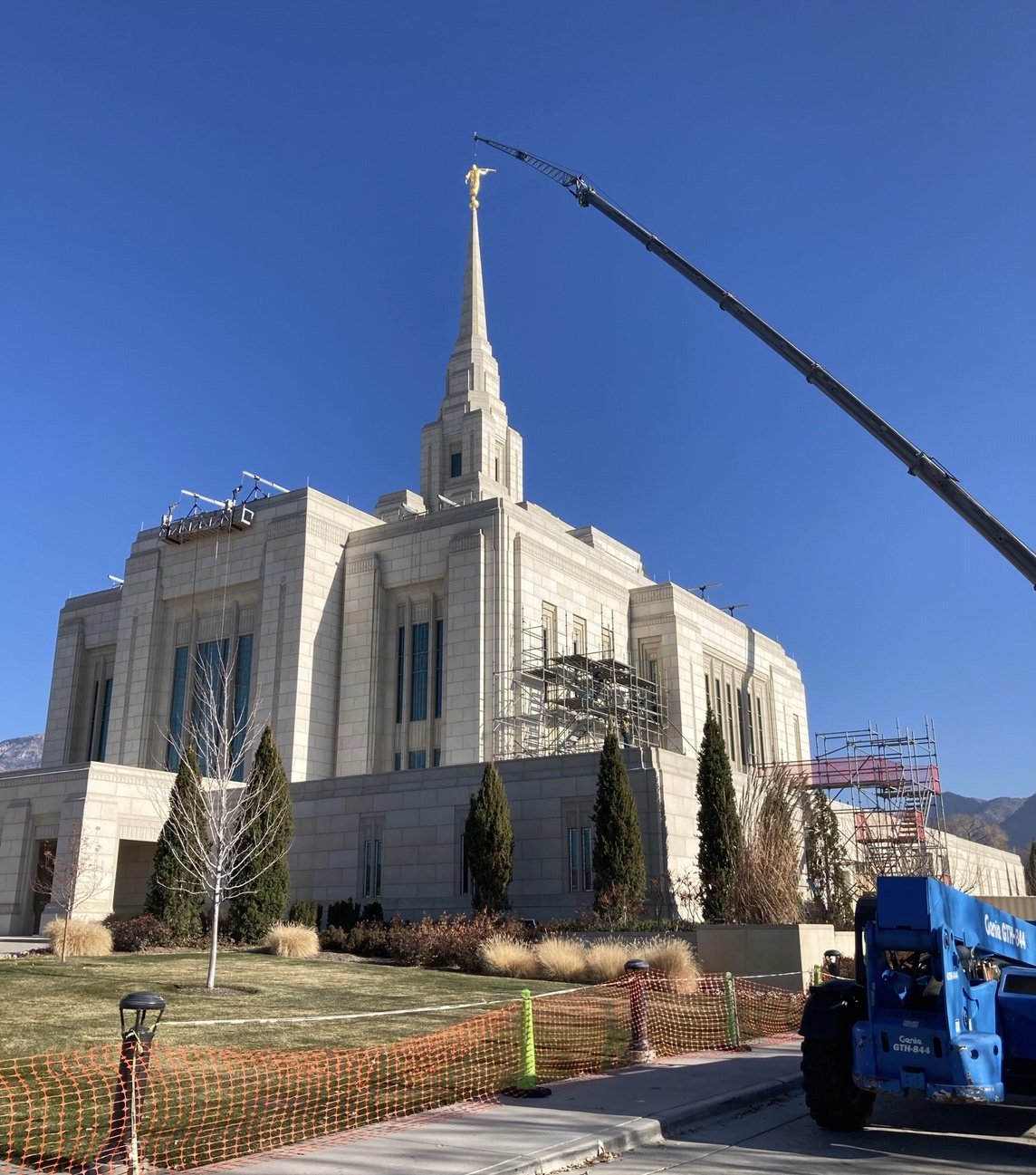 Temple construction — original project photograph