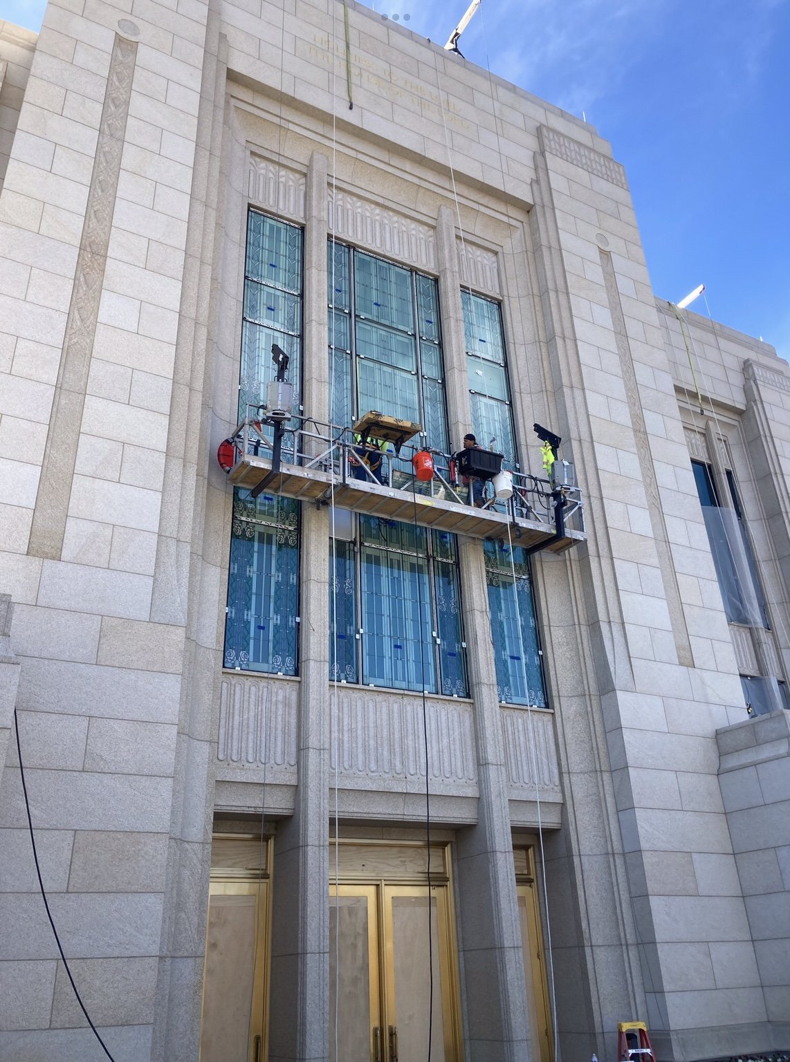 Stained glass installation — original project photograph
