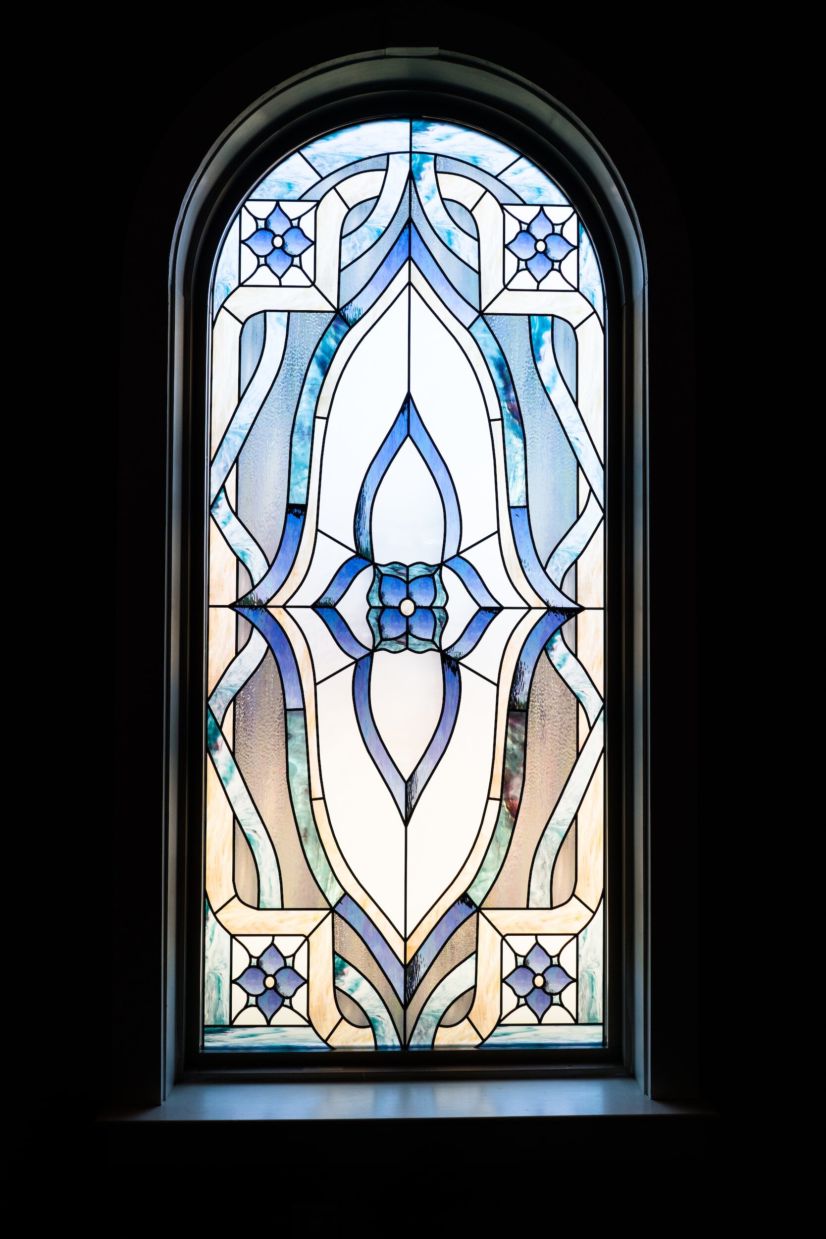Stained art glass window — patent-pending system
